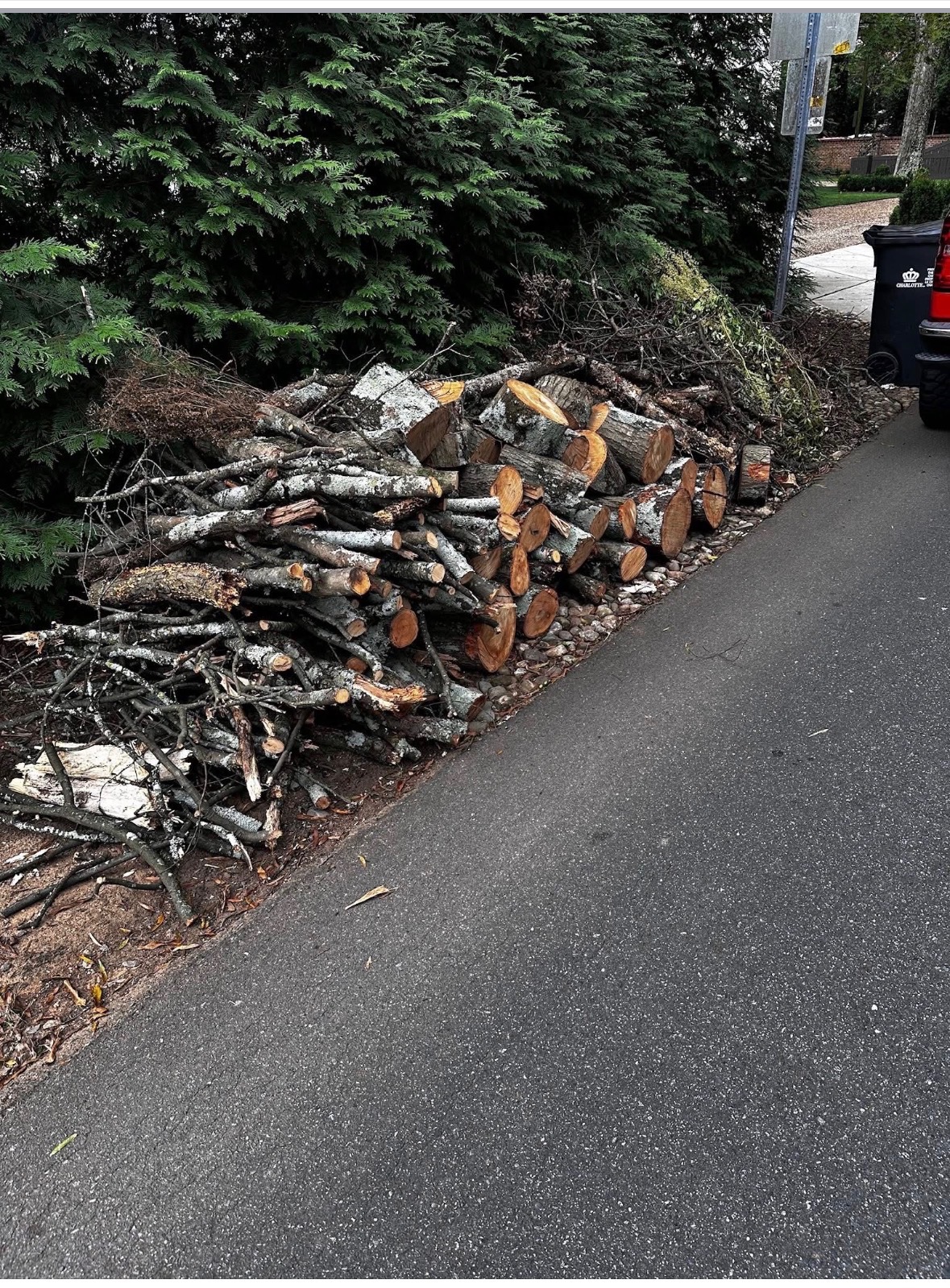 Property before junk removal